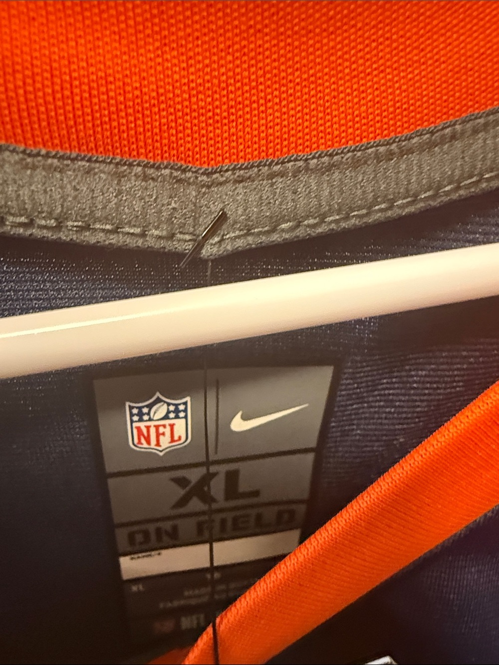 NFL Navy and Orange Team Jersey with Tag - Picture 4 of 5